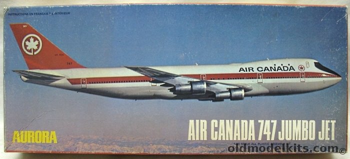 Aurora 1/156 Boeing 747 - Air Canada, 391-350 plastic model kit